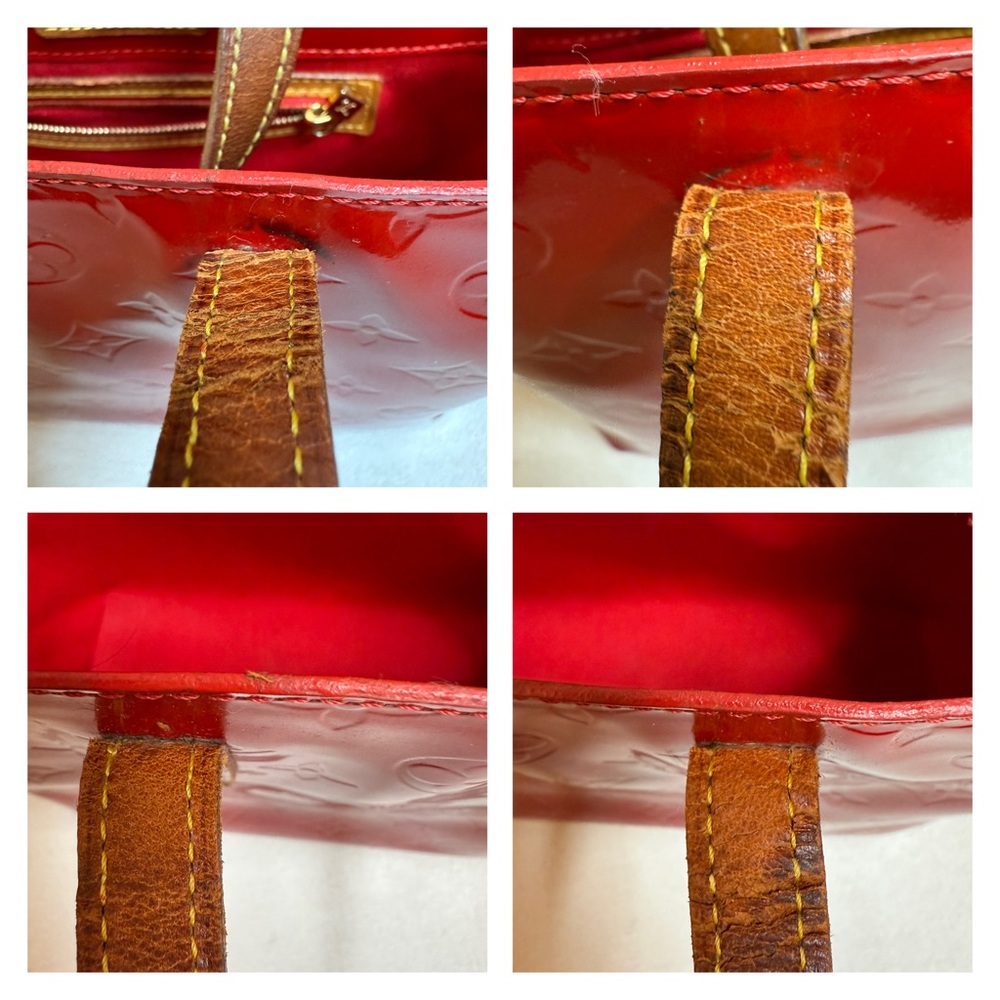 Louis Vuitton Red Vernis Tote- see callouts - Picture 7 of 8